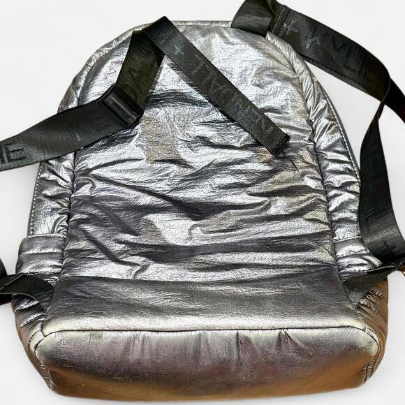 Kendall + Kylie Metallic Silver Quilted Backpack - Picture 3 of 4